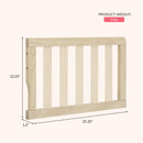 Convertible Crib Toddler Guard Rail - Vintage White Oak