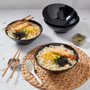 Infuse 4pc 8" Melamine Ramen Bowls Black