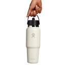 32oz Wide Mouth Flex Straw Travel Water Bottle - White