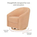 Madison Swivel Glider - Canyon Velvet Checker w/ Light Wood Base