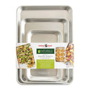 3-Piece Aluminum Jelly Roll Baking Sheet Set - Silver