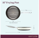 10" Nonstick Hard Anodized Frying Pan - Cream