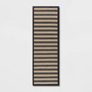 60" x 20" Vintage Striped Kitchen Runner Rug in Black and Brown