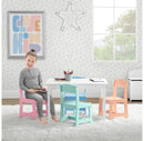 Kids' Table with 4 Chairs - Bianca White/Pastel