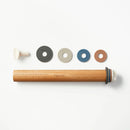 17.28" Adjustable Wood Rolling Pin Light Brown