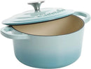 Round Dutch Oven - Aqua Blue