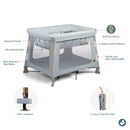 Swift Baby Playpen with Mat - Classic Slate