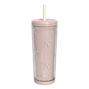 Zak Designs 25 fl oz SAN Straw Tumbler Rose Quartz Bowtique