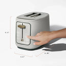 2-Slice Toaster with Touch-Activated Display - White