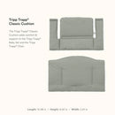 Tripp Trapp Classic High Chair Cushion 2, Made with Organic Cotton - Glacier Green