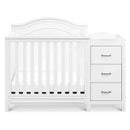 Charlie 4-in-1 Convertible Mini Crib-Changer - White