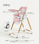 Convertible High Chair - Baby Pink