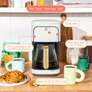 12-Cup Programmable Coffee Maker - White Icing