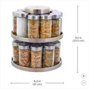 Revolving Spice Rack with Integrated Tool Caddy