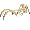 Montessori Climbing Set (3 Pieces)| Pikler Triangle, Climbing Arch & Ramp