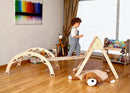 Montessori Climbing Set (3 Pieces)| Pikler Triangle, Climbing Arch & Ramp