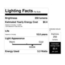 Feit A19 E26 (Medium) LED Bulb Daylight 25 Watt Equivalence 4 pk