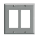 Leviton Decora Gray 2 gang Thermoset Plastic Decorator Wall Plate 1 pk