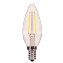 Satco B11 E12 (Candelabra) Filament LED Bulb Warm White 60 Watt Equivalence 2 pk