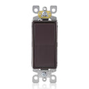 Leviton Decora 15 amps Single Pole Rocker AC Quiet Switch Brown 1 pk