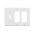 Leviton White 3 gang Thermoset Plastic Decorator/Toggle Wall Plate 1 pk