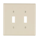 Leviton Light Almond 2 gang Thermoset Plastic Toggle Wall Plate 1 pk