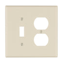 Leviton Light Almond 2 gang Thermoplastic Duplex/Toggle Wall Plate 1 pk