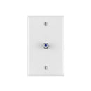 Leviton White Plastic Coax/Phone Telephone/Video Wall Plate 1 pk