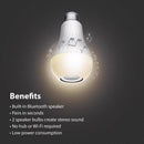 Feit A19 E26 (Medium) LED Speaker Bulb Bright White 60 Watt Equivalence 1 pk