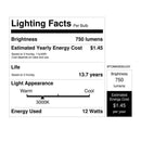 Feit A19 E26 (Medium) LED Speaker Bulb Bright White 60 Watt Equivalence 1 pk