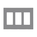 Leviton Decora Light Gray 3 gang Polycarbonate Decorator Screwless Wall Plate 1 pk