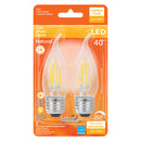 Sylvania Natural B10 E26 (Medium) LED Bulb Soft White 40 Watt Equivalence 2 pk