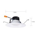 Satco Nuvo White 5-6 in. W Plastic LED Retrofit Recessed Lighting 9 W