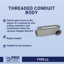 Sigma Engineered Solutions ProConnex 1 in. D Die-Cast Aluminum Conduit Body For Rigid/IMC 1 pk