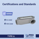 Sigma Engineered Solutions ProConnex 1 in. D Die-Cast Aluminum Conduit Body For Rigid/IMC 1 pk