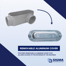 Sigma Engineered Solutions ProConnex 1 in. D Die-Cast Aluminum Conduit Body For Rigid/IMC 1 pk