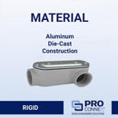 Sigma Engineered Solutions ProConnex 1 in. D Die-Cast Aluminum Conduit Body For Rigid/IMC 1 pk