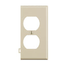 Leviton Light Almond 1 gang Thermoplastic Nylon Duplex Sectional End Wall Plate 1 pk