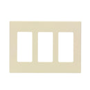 Leviton Decora Plus Light Almond 3 gang Polycarbonate Decorator Screwless Wall Plate 1 pk