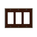 Leviton Decora Brown 3 gang Thermoset Plastic Duplex Wall Plate 1 pk