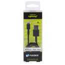 Fusebox Lightning Black USB Cable For Apple 4 ft. L, Pack of 6
