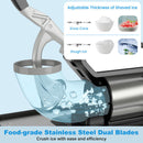 300W Commercial Ice Crusher With Dual Blades and Safety Switch-Black