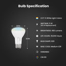 Feit R20 E26 (Medium) LED Bulb Adjustable White 45 Watt Equivalence 2 pk