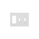 Leviton White 3 gang Nylon Decorator/Toggle Wall Plate 1 pk