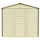 DuraMax 8ft x 6ft Storeall Vinyl Shed with Foundation Kit and window