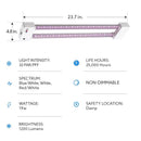 Feit Grow Fixtures LED Hydroponic Grow Light 19 W