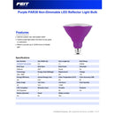 Feit PAR38 E26 (Medium) LED Bulb Purple 90 Watt Equivalence 1 pk, Pack of 4