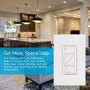 Lutron Caseta White 150 W Touch Smart-Enabled Dimmer Switch 1 pk
