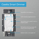 Lutron Caseta White 150 W Touch Smart-Enabled Dimmer Switch 1 pk