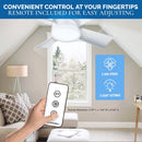 Bell & Howell 15 in. Matte White LED Indoor Socket Fanlight